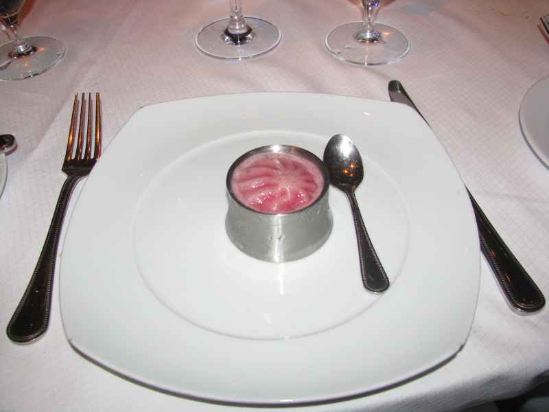Sorbet before main course 